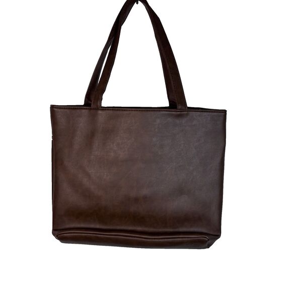 Women's Handbag Satchel Purse Zip Detail One Size CHUNS Brown NWT - Picture 4 of 7